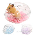 Récipient de sable toilettes en plastique transparent pour petit animal de compagnie